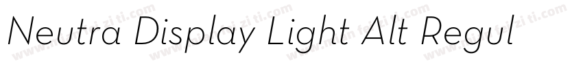 Neutra Display Light Alt Regular字体转换
